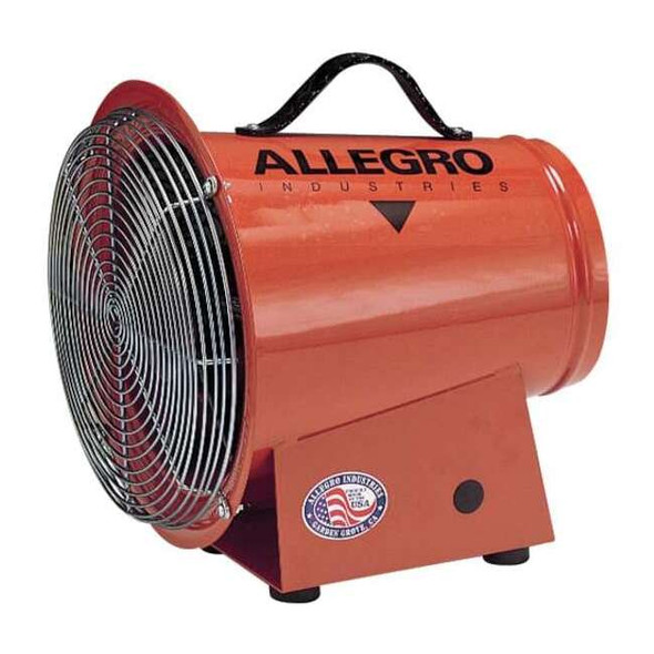 Allegro Industries Confined Space Fan,Orange,13 5/8" W 9513
