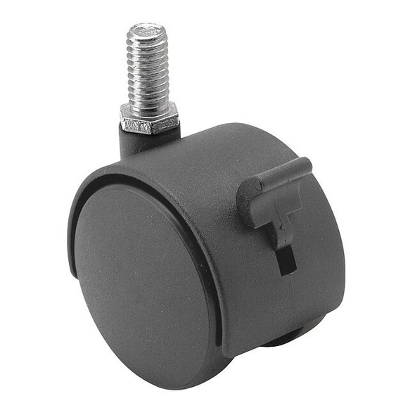 40mm Non-Marking Nylon Swivel Caster, Side Brake, Loads Up To 40 lb