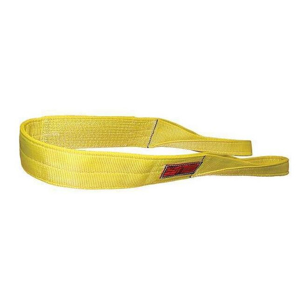 Synthetic Web Sling, Type 3, 16 ft L, 4 in W, Nylon, Yellow