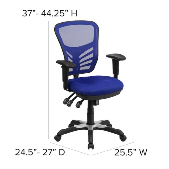 Flash Furniture Executive Chair,Blue Seat,Mesh Back HL-0001-BL-GG