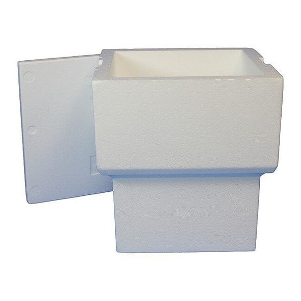 Shipper Kit, 17.75 in Length, 17.75 in Width, Foam, White