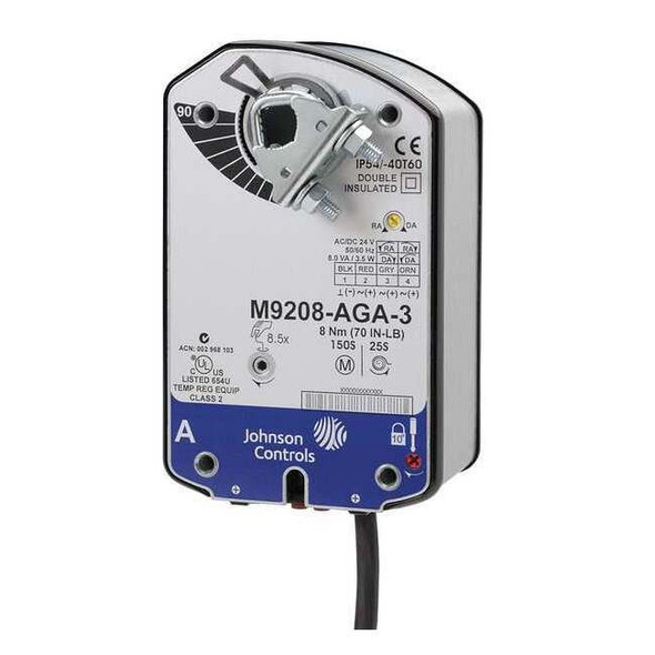 Johnson Controls Electric Actuator,70 in.-lb.,-40 to140 M9208-BGC-3