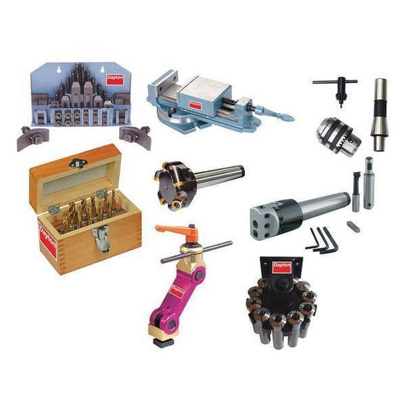 Dayton Milling Machine Starter Kit,R 8,99 Pc 4LEY1
