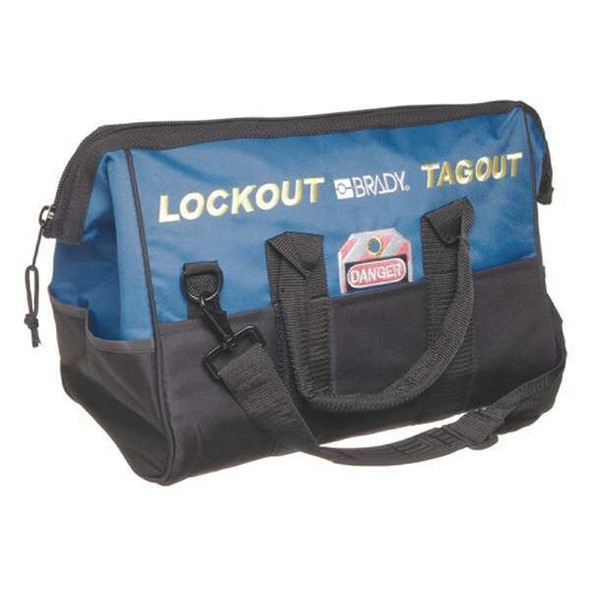 Brady Lockout Bag,Unfilled,Blue 99162
