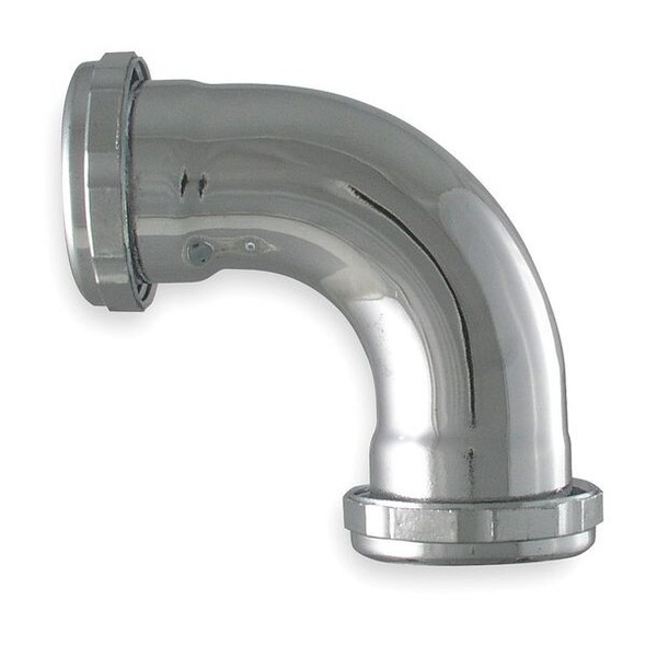 1-1/2" or 1-1/4 Dia, Brass, Chrome/Brass, 90 Degree, Lavatory/Kitchen, Elbow