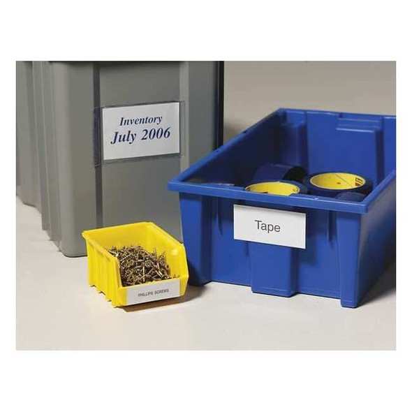 Aigner Index LabelHolder,4inL,2.25inW,White,PK25 BB-2254