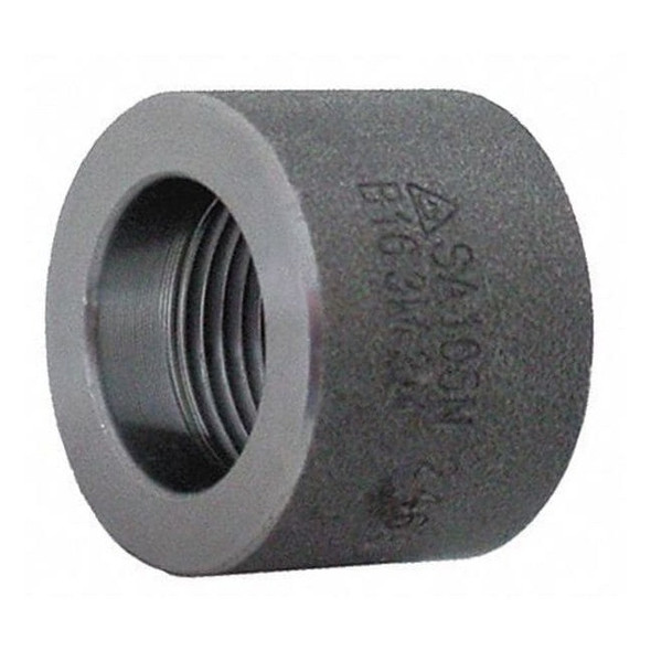 Half Coupling Half Coupling, 1/8" Pipe, FNPT, Black Forged Steel, Class 3000
