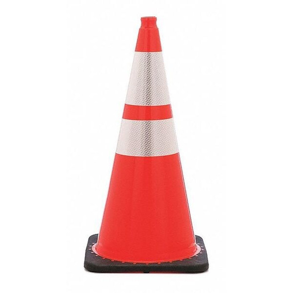 Traffic Cone, PVC, High-Intensity Prismatic, 28 in Height, 5 lb, Orange