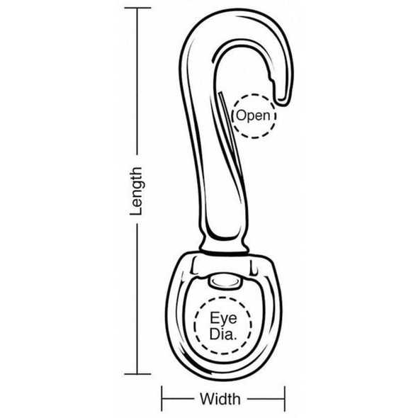 Lucky Line Economy Spring Snap,L 2 In,PK10 4GGH5