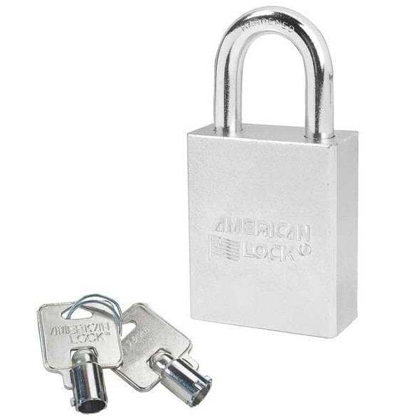 American Lock Keyed Padlock, 3/4 in,Rectangle,Silver A7200KA American Lock Keyed Padlock, 3/4 in,Rectangle,Silver A7200KA