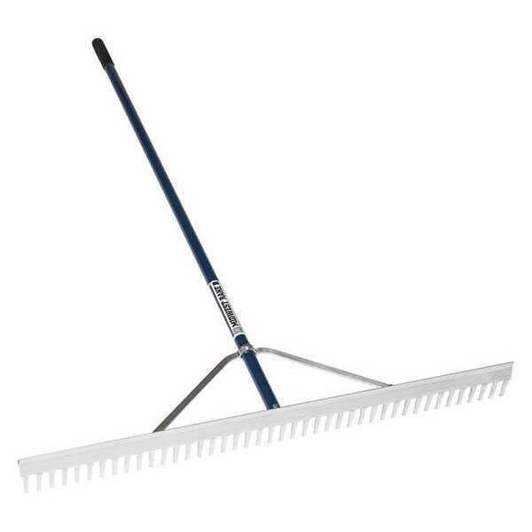 36 in Aluminum Landscape Rake, 42 Tines, 66 in L Aluminum Handle
