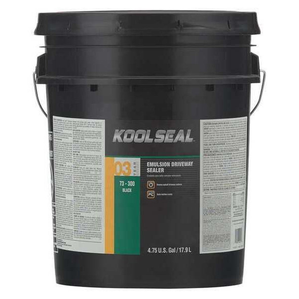 Kool Seal Asphalt Sealer, Pail, Black, 100 sq ft Coverage KS0073300-20