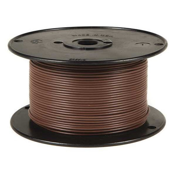 Primary Wire, GPT, 16 AWG, 1C C, Brown, PVC, Stranded, 60V, 500 ft.