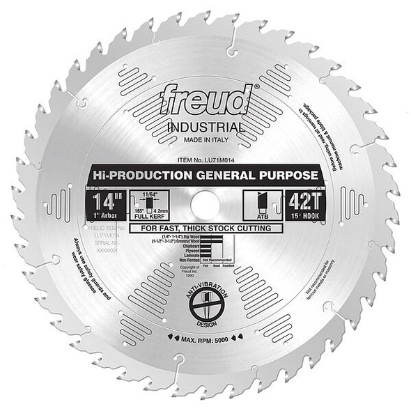 Diablo 14",42-Teeth Circular Saw Blade LU71M014