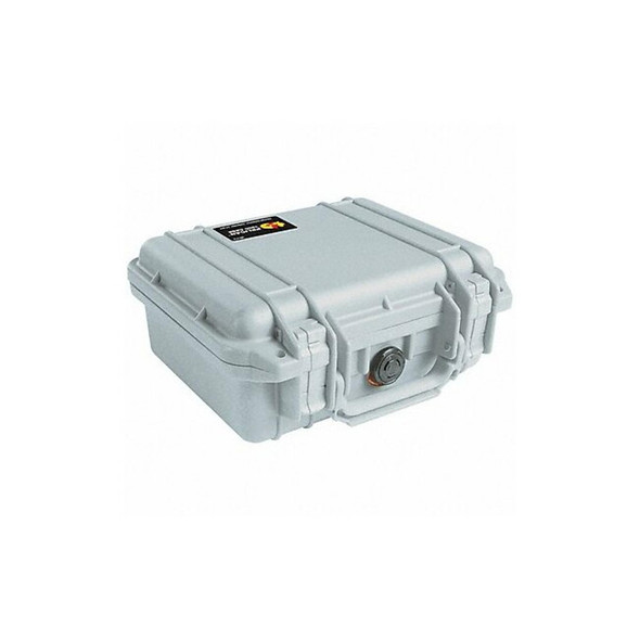 Pelican Gray Protective Case, 10.62"L x 9.68"W x 4.87"D 1200