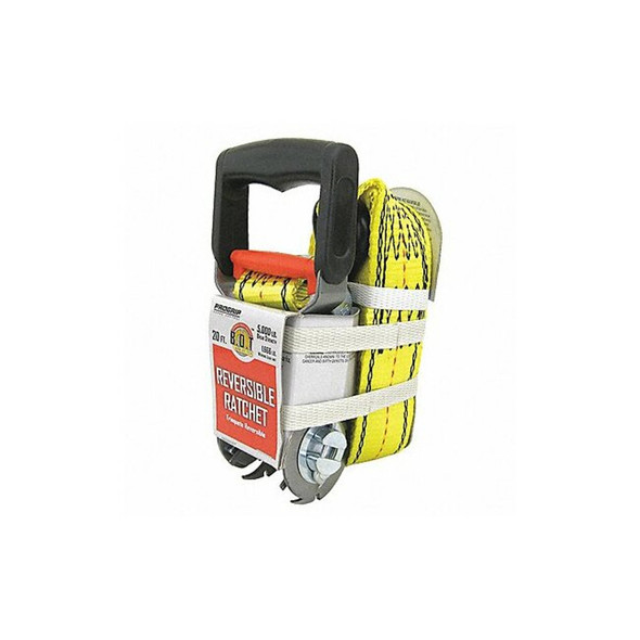 Progrip Cargo Control Tie-Down Strap,20 ft. L,1-1/2" W,Yellow 350600