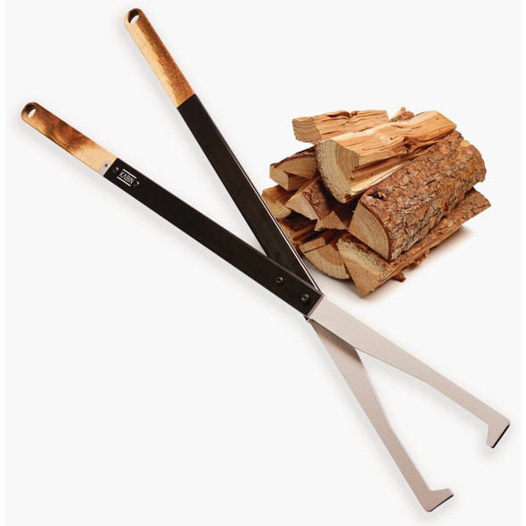 KABIN Aluminum 38 In. Black Fireplace Tongs FTBLK 439825