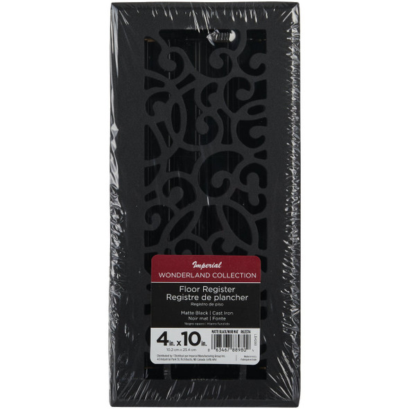 Imperial Wonderland 4 In. x 10 In. Cast Iron Steel Floor Register