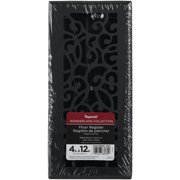 Imperial Wonderland 4 In. x 12 In. Cast Iron Steel Floor Register RG3375 435189