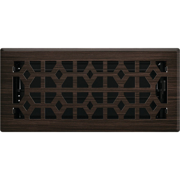Imperial Templar 4 In. x 10 In. Oil-Rubbed Bronze Steel Floor Register RG3398