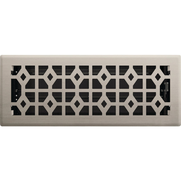 Imperial Templar 4 In. x 12 In. Brushed Nickel Steel Floor Register RG3396