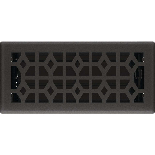 Imperial Templar 4 In. x 10 In. Black Iron Steel Floor Register RG3466