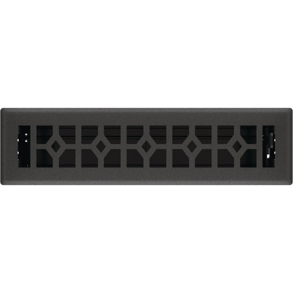 Imperial Templar 2-1/2 In. x 12 In. Black Iron Steel Floor Register RG3473
