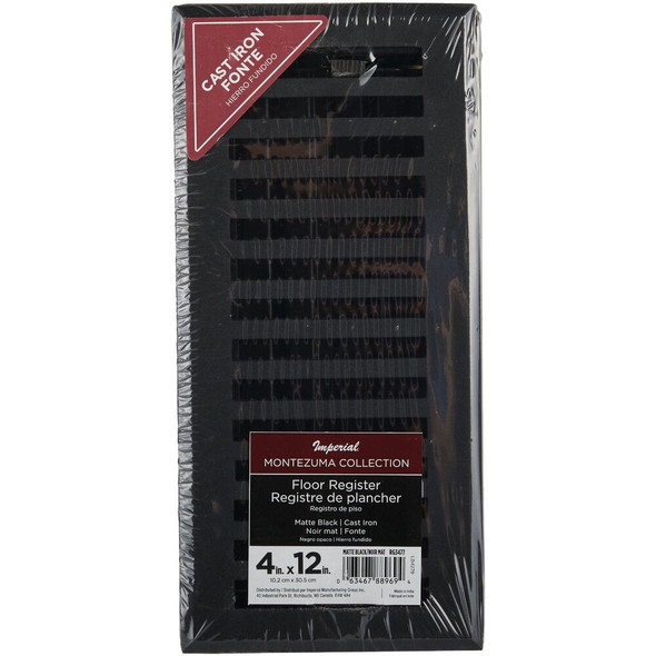 Imperial Montezuma 4 In. x 12 In. Cast Iron Steel Floor Register RG3478 496659