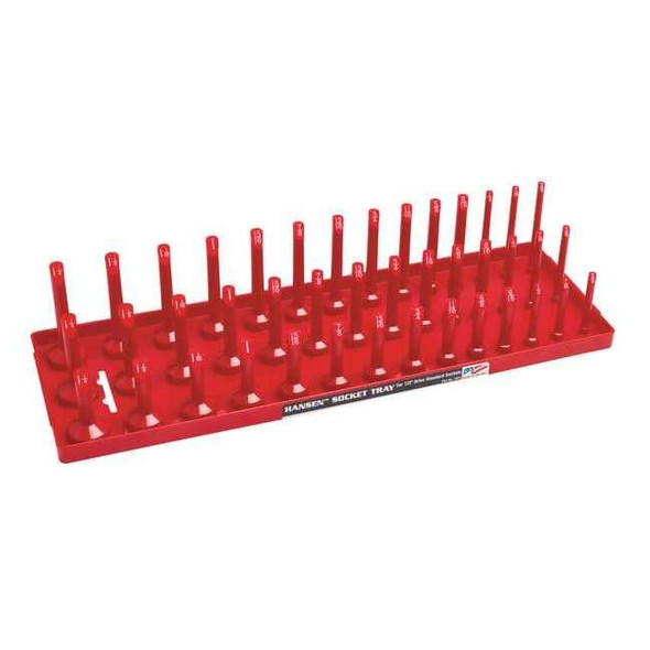 Hansen Global SocketTray,Red,Plastic,311/16in,1PK 12013