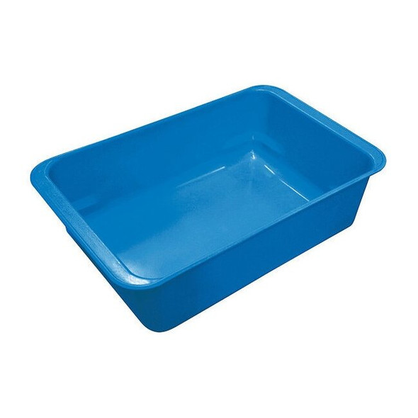 Nestable Storage Container, 2.8 gal, 17 in L x 11 in W x 5 in H, Blue