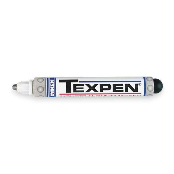 Dykem Industrial Marker, Medium Tip, White Color Family, Ink 16083