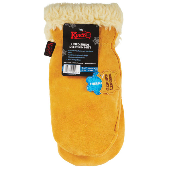 Kinco Men's XL Golden Full Suede Deerskin Winter Work Mitt 1929PL-XL 755244