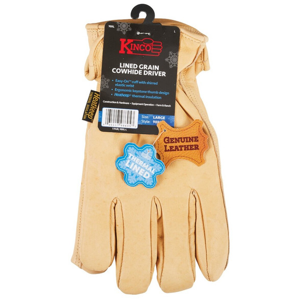 Kinco Men's Large Full Grain Cowhide Thermal Insulated Winter Work Glove 98RL-L 714028