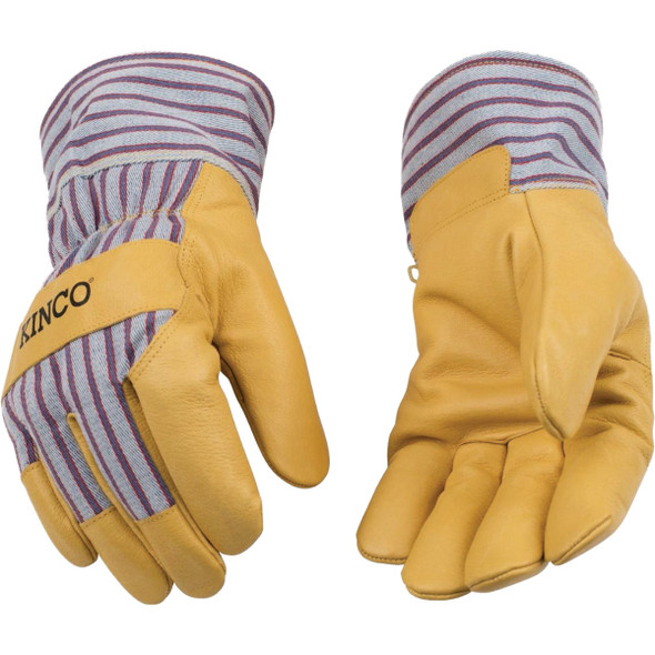 Kinco Otto Striped Men's Large Pigskin Leather Palm Winter Work Glove 1927-L
