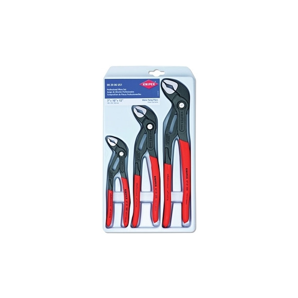 Cobra® 3-Piece Locking Pliers Set, 7-1/4 in/10 in/12 in Pliers