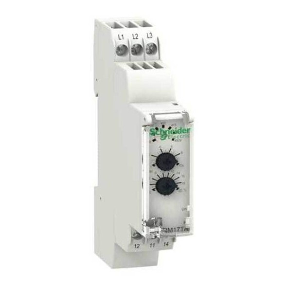 Schneider Electric Phase Monitor Relay, 6 Pins, 208-480V AC RM17TA00