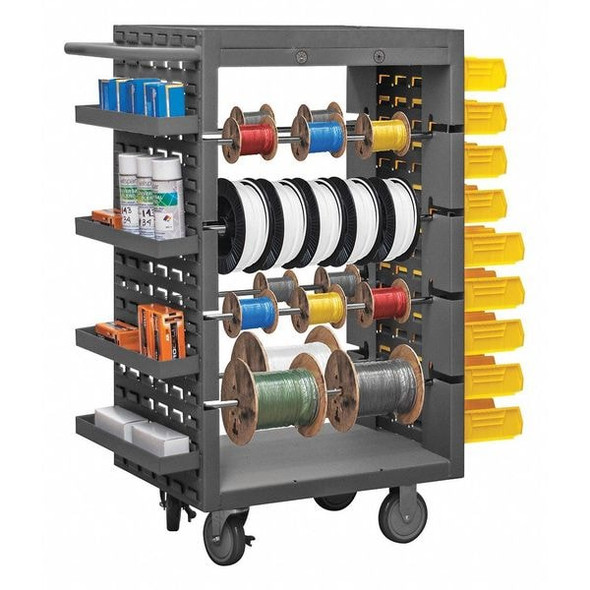 Manufacturer Varies Wire-Spool Dispensing Storage Cart, Steel, 18 1/8 in W, 46 1/8 in H MWSR8-LP-95