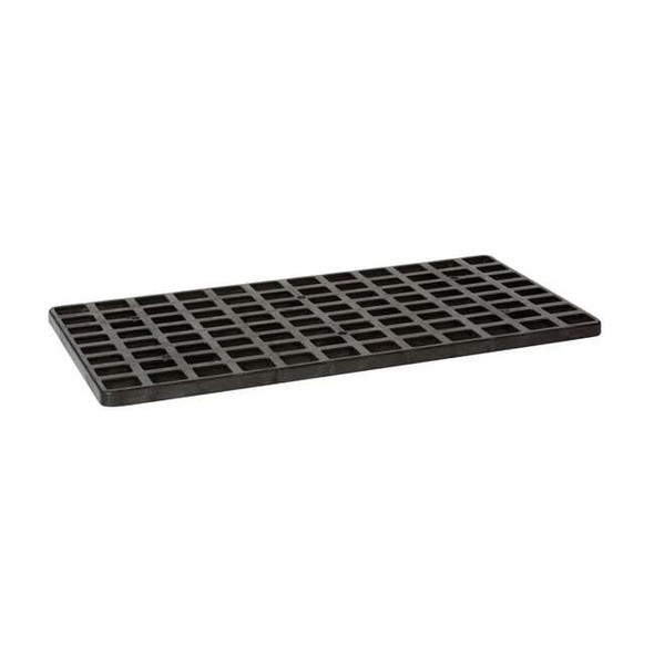 25.25" X 50.5", Replacement Grating Pallet, 2 Drum Capacity, Black - 1642IB