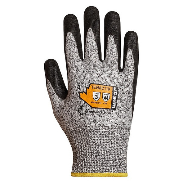 Knit Gloves, Cut Level A5 ,Dipped ,Microporous Nitrile ,Foam ,L 1 PR