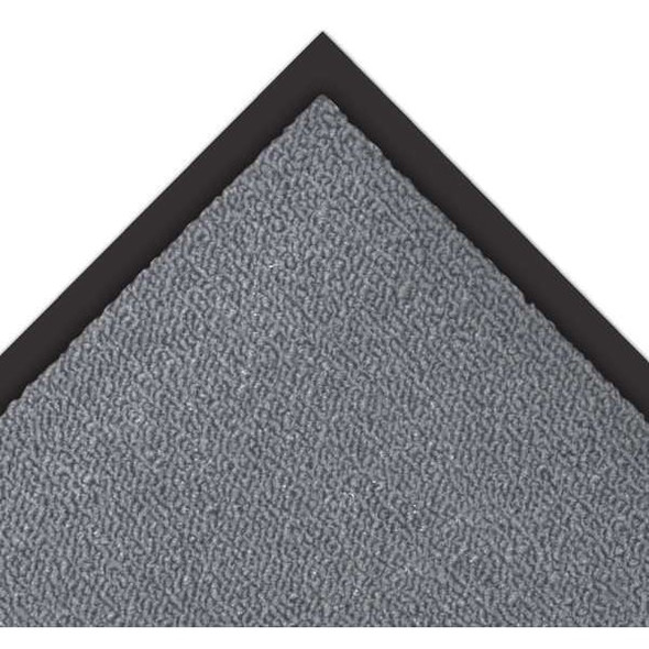 Entrance Mat, Polypropylene, 3/8 in Thick, Gray, 3 ft W x 6 ft L