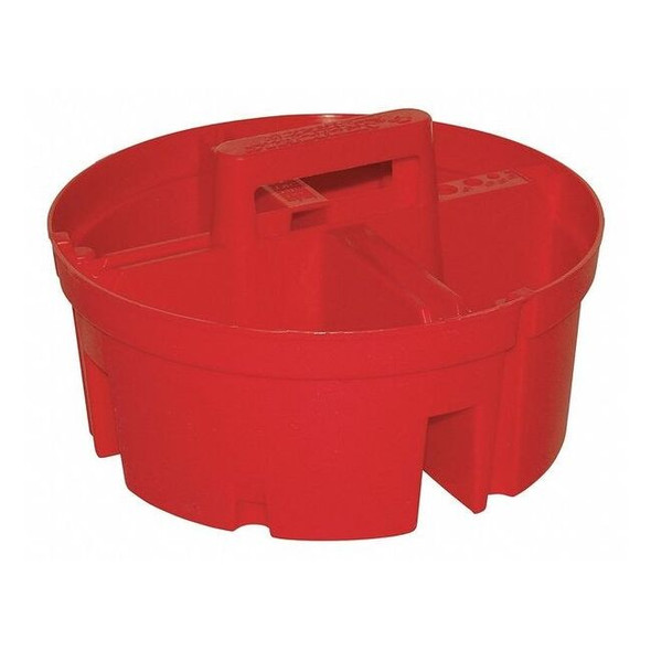 4 Compartment Super Stacker Small Parts Organizer, Fits 5 Gal Buckets, Red