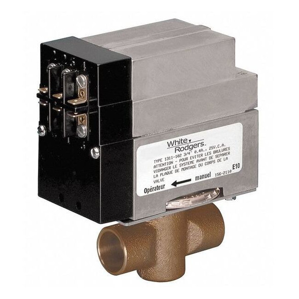 White-Rodgers Motorized Zone Valve,NC,SS,3/4 in Sweat 13 61 102S1