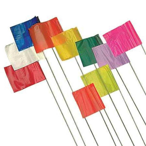 Presco Marking Flag, PVC, Blank, 2.5" L., 100 PK 2336O-200