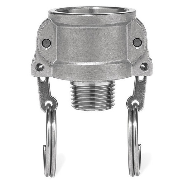 Cam and Groove Fitting, 304SS, B, 1/2" Coupler x 1/2" Male NPT