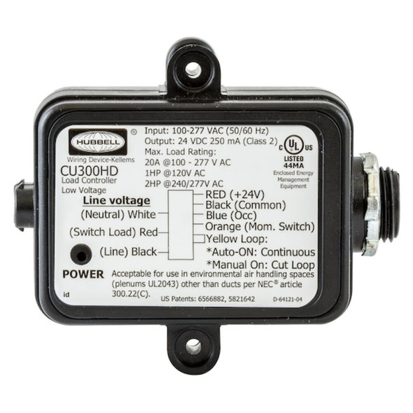 Hubbell Wiring Device-Kellems Occupancy Sensor Control Unit,120to277V CU300HD