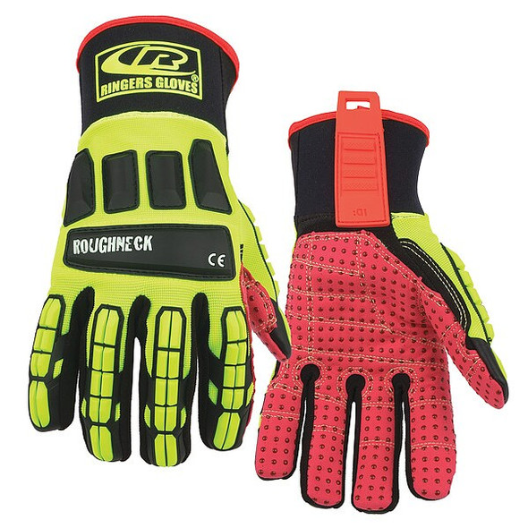 Ringers Gloves Glove,Impact Resistant,L,Hi-Vis,Pr 267-10