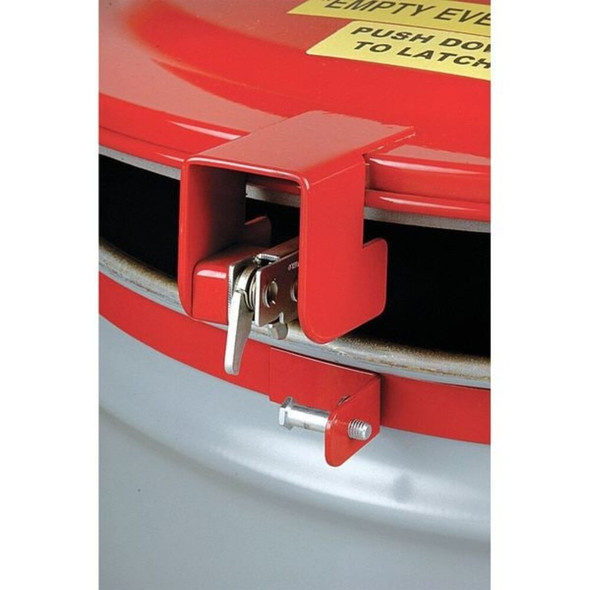 Justrite Powder-Coated Drum Lid,Red,Steel 26753