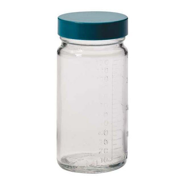 Beaker Bottle, Glass, 240 mL / 8 fl oz Capacity, Not Rated Type III, 24 PK