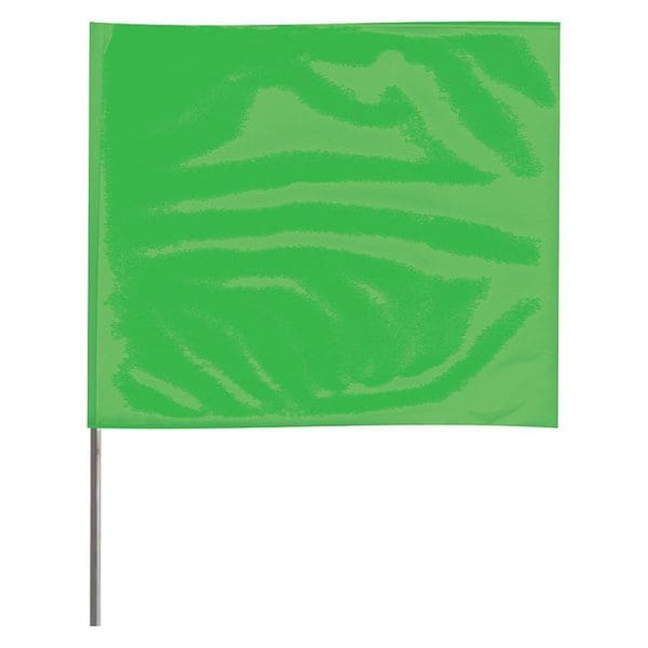 Manufacturer Varies Marking Flag, 36", Glo Green,PVC,PK100 2336GG-200