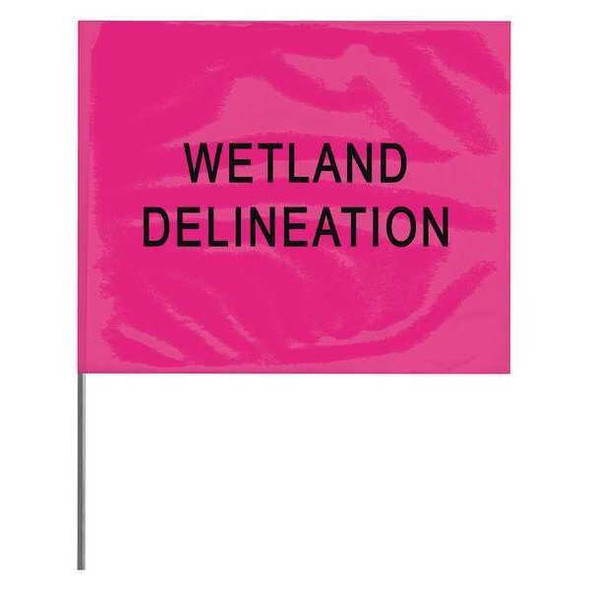 Presco Marking Flag, PVC, Water Line, 4" L., 100 PK 4530PGBK381-200